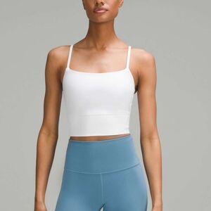 Lululemon White Train Strappy Tank Size 4 NWT